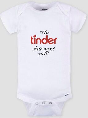 Funny Baby Onesie The Tinder Date Went Well Gerber Cotton Shower Gift